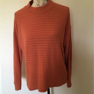 Peachy Soft and Fuzzy Mock Neck Sweater, EUC